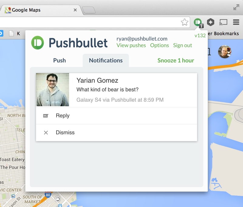 chrome pushbullet