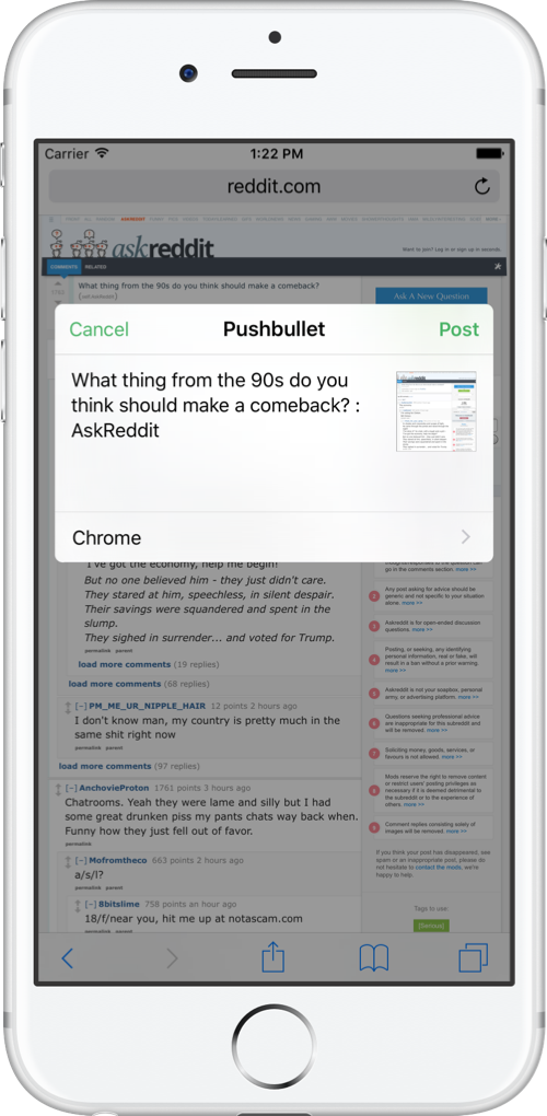 pushbullet alternative ios