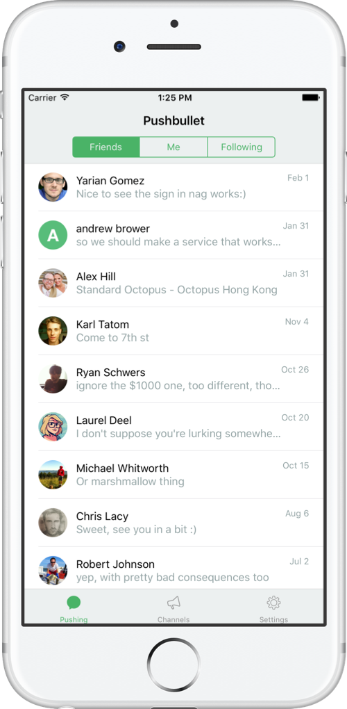 pushbullet ios app