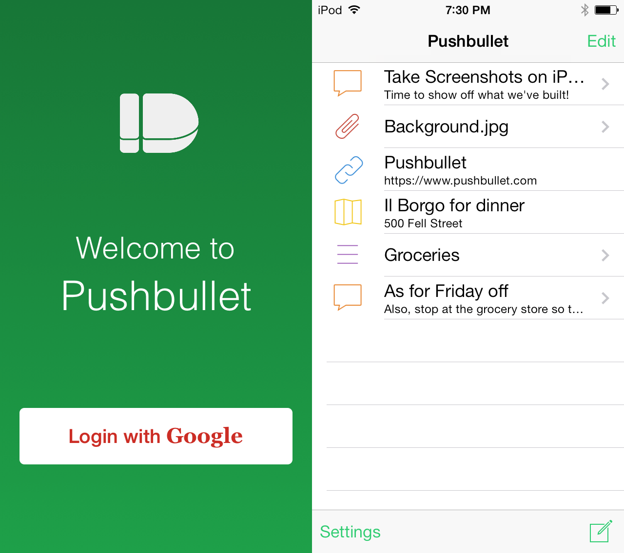 pushbullet for iphone