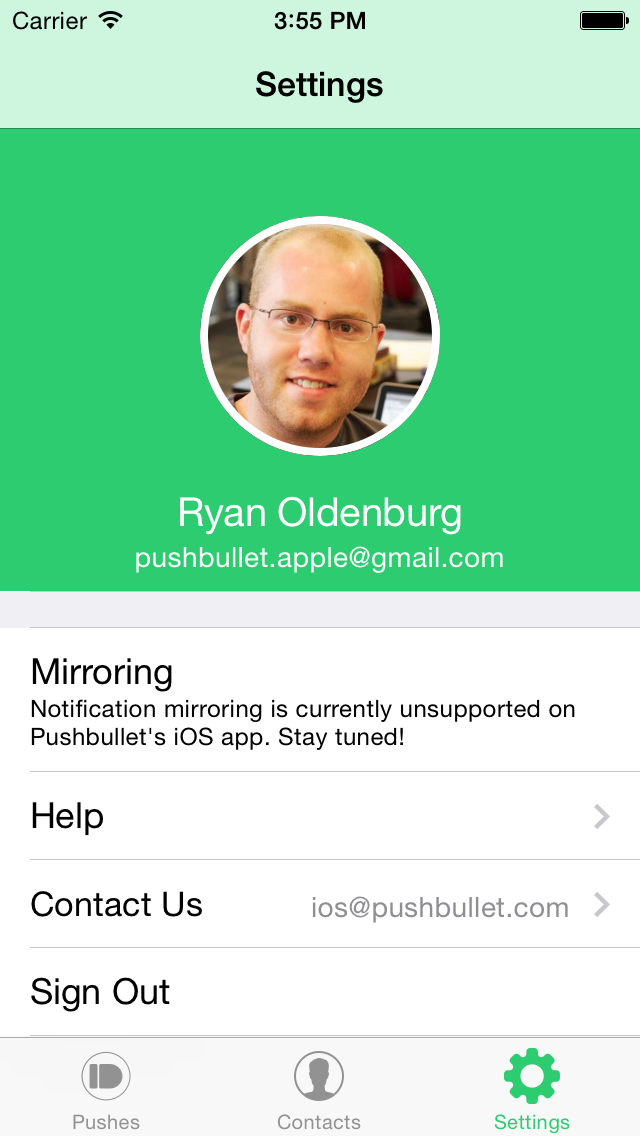 pushbullet on iphone