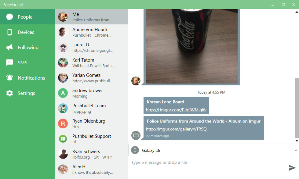 pushbullet for windows 10